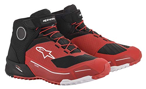 Alpinestars CR-X Drystar - Zapatos de moto para moto (talla 47,5), color rojo y negro