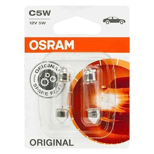 OSRAM 6418-02B Lámpara Original Sv8,5-8 12V 5W, Set de 2, Medium