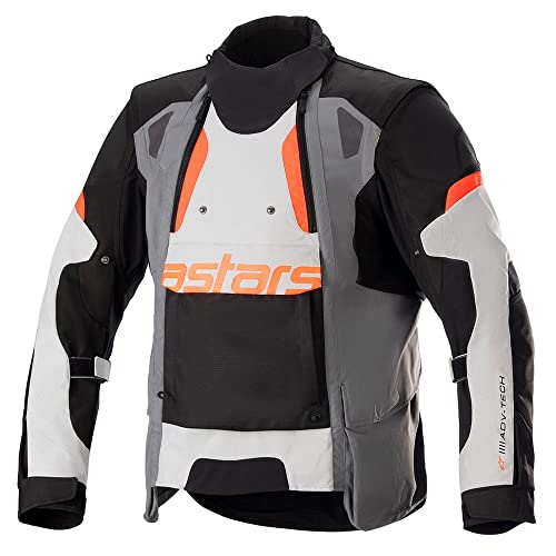 Alpinestars Halo Drystar Chaqueta Textil para Motocicleta (Black/Grey/Orange,L)