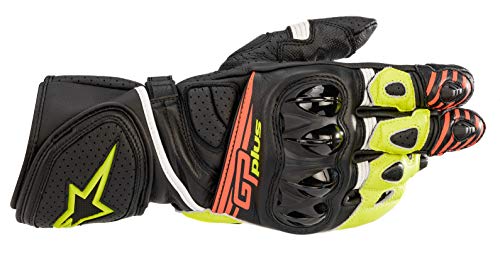 Alpinestars Guantes de Moto GP Plus R V2 Gloves Black Yellow Fluo Red Fluo, Black/Yellow/Fluo/Red/Fluo, XXL