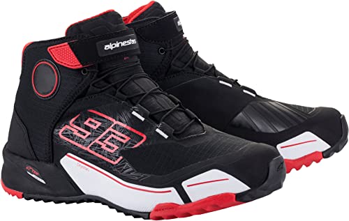 Alpinestars MM93 CR-X Drystar - Zapatos de moto (negro, rojo y blanco, talla 45,5)