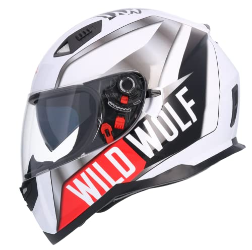 Shiro Casco Moto Integral ECE Homologado WILD WOLF SH881 EDICION LIMITADA XL casco con doble visera solar casco hombre casco mujer casco unisex