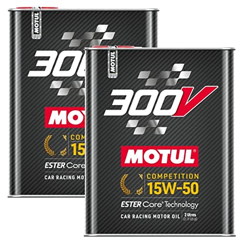 2 x 2 L MOTUL 300 V COMPETITION 15W-50 Aceite Ester Core Racing 110860 1 Set
