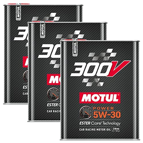 3 x 2 L MOTUL 300 V POWER 5W-30 Aceite de motor Ester Core Racing 110814 1 Set