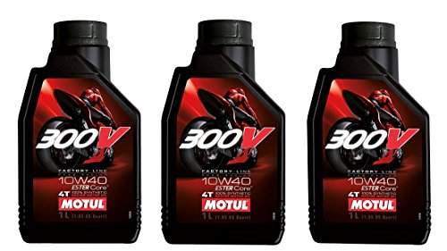 Aceite Competicion Moto - Motul 300V Factory Line Road Racing 10W-40, 3 lts (3x1 lt)