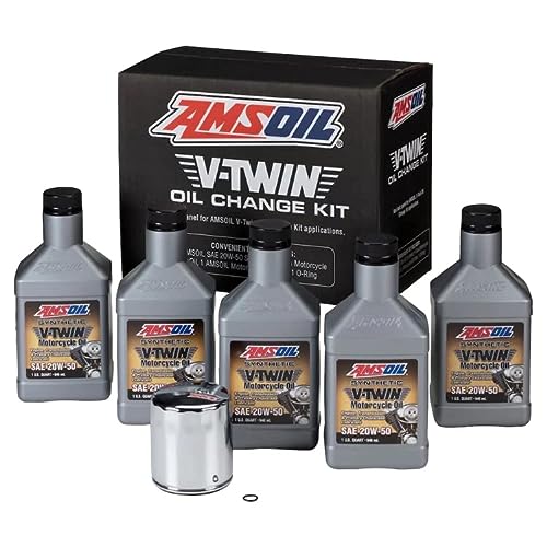 Kit Cambio Aceite Para Harley-Davidson M8 Amsoil 20W50 Synthetic Oil Change Kit