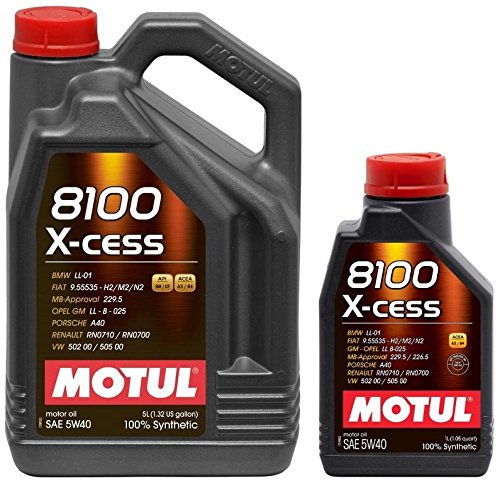 aceite motor MOTUL 8100 X-CESS 5W40 en 6 litros (1x5 lts+ 1x1 lt)
