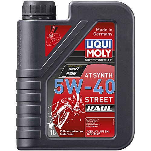 Liqui Moly 2592 - Aceite de motor, 4T Synth, 5W-40 Street Race, Booklet, 1 l