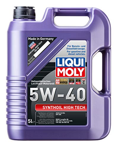 Liqui Moly 1307 Synthoil High Tech 5W-40 - Aceite antifricción sintético para Motores de automóviles de 4 Tiempos (5 L)