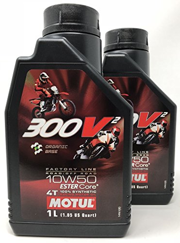 Aceite de Motor Competicion - Motul 300V2 4T FL Road Racing 10W50, 2 litros (2x1 lt)