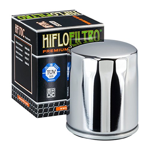 Filtro de aceite cromado HifloFiltro HF170C Harley Davidson Sportster/Classic/Softail