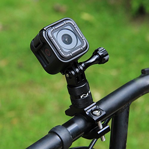 PULUZ 360 Grado Rotación Bicicleta de Aluminio Bicicleta Adaptador de Manillar Montaje con Tornillo para GoPro Hero 6/5 / 4/3+ / 3/2/ 1 Sesión 5/4, Xiaoyi Sport Camera