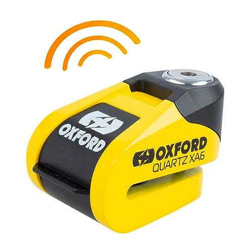 Oxford XA6 Antirrobo Disco Alarma 110dB On/Off | Batería Recargable USB | Candado para Moto Universal Scooter Bici Eléctrica