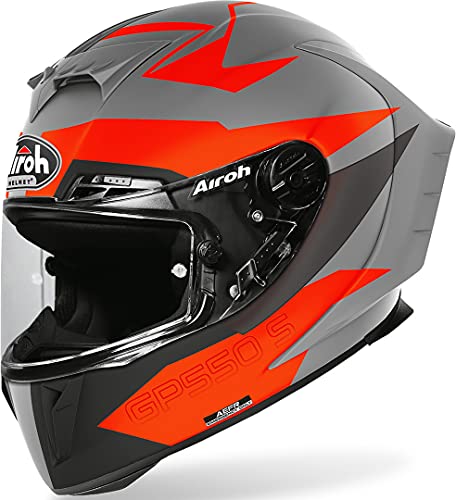 Airoh GP550 S Vektor - Casco para moto (talla M), color naranja mate