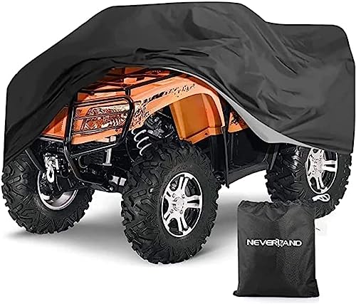 NEVERLAND 190T ATV Cubierta Exterior Moto Protección contra el Polvo a Prueba de Invierno, protección UV Negro, XXXL