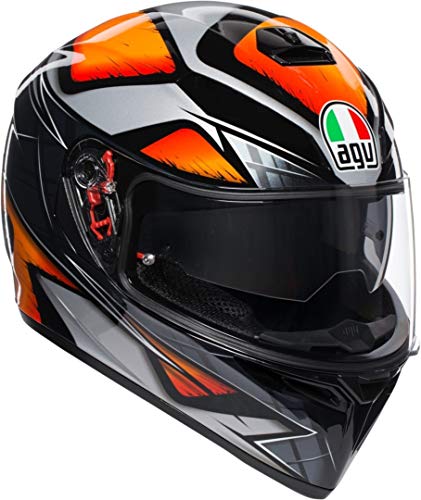 AGV K3 SV Liquefy Naranja Casco De Moto De Cara Completa Tamano S
