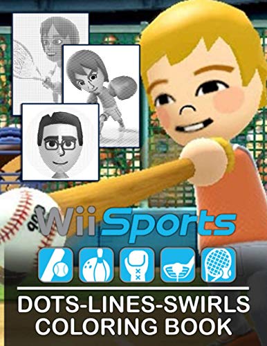 Wii Sports Dots Lines Swirls Coloring Book: Wii Sports Beautiful Simple Designs Activity Dots-Lines-Swirls Books For Kids And Adults