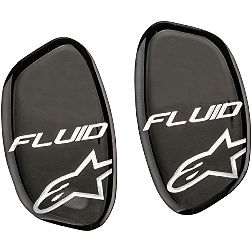 Alpinestars Fluid Knee Brace Replacement Hinge Cover Stickers Black/Silver OS