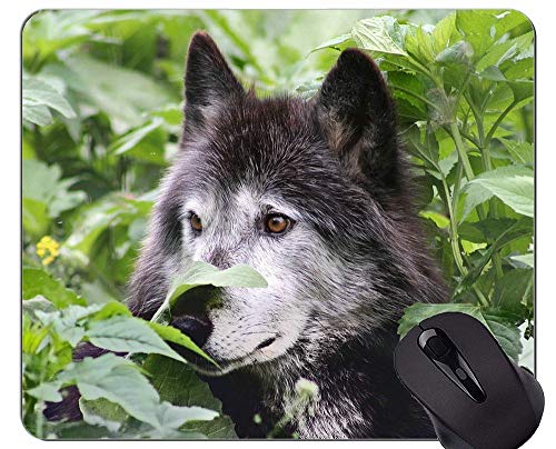 Yanteng Gaming Mouse Pad Custom, Wolf Nature Animal Hunter Furry Mouse Pads