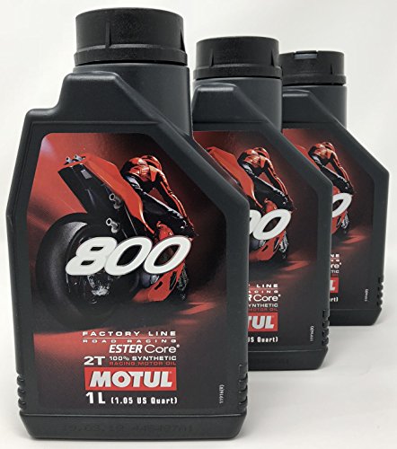 MOTUL Aceite Moto 2T - 104041 800 2T Factory Line Road Racing, 3 litros (3x1 lt)