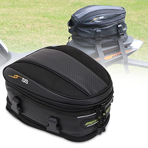 Bolsa de equipaje impermeable para motocicleta, bolsa multifuncional para el asiento/sillín, bolsa de polipiel estilo deportivo (15 litros)