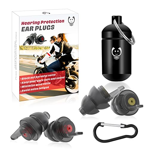 Tapón oído Moto 2 pares, Tapones de protección auditiva para motociclistas, tapones para touring, protección contra el ruido, reutilizables y suaves, para el tráfico audible