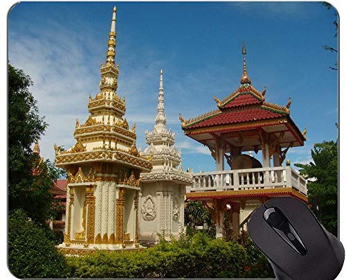Gaming Mouse Pad Custom, Escultura Estatua Buddha Zen Rectangle Personalized Gaming Mouse Pads