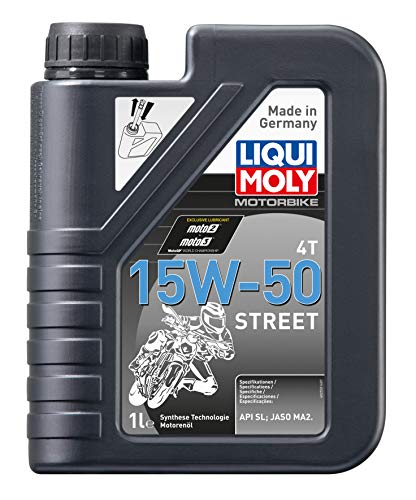 Liqui Moly 1689 - Aceite de motor, 4T, 15W-50, Street, Booklet, 4 l