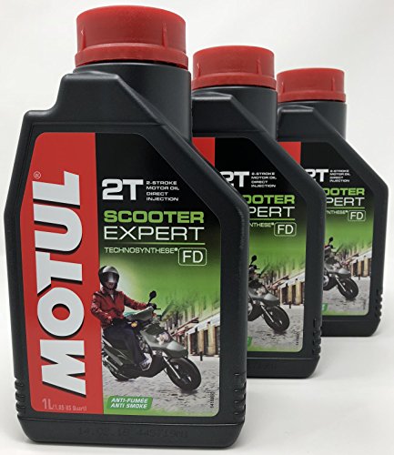 Aceite Moto 2T - Motul Scooter Expert 2T, 3 Litros (3x1 lt)