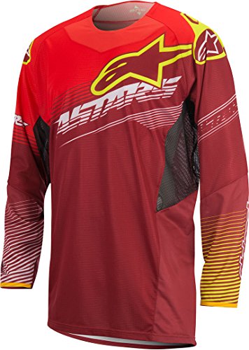 Camiseta De Mx Alpinestars 2017 Techstar Factory Rojo-Blanco-Amarillo (Xl , Rojo)