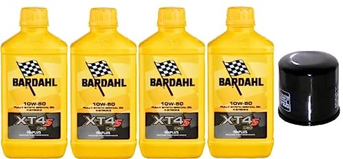 Bardahl XT4-S C60 10W50 - Aceite para moto sintético Racing + filtro de aceite Ducati XT4S