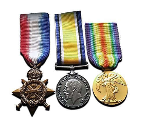 WW1 Medals Trio 1914-15 Star, British War & Victory Medal Nueva réplica británica Copia