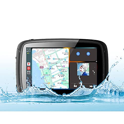 WOOYI GPS para Moto, Pantalla Táctil Portátil De 5 Pulgadas, Navegación GPS para Moto, Resistente Al Agua, Bluetooth, Soporte para Coche, CarPlay, Android Auto
