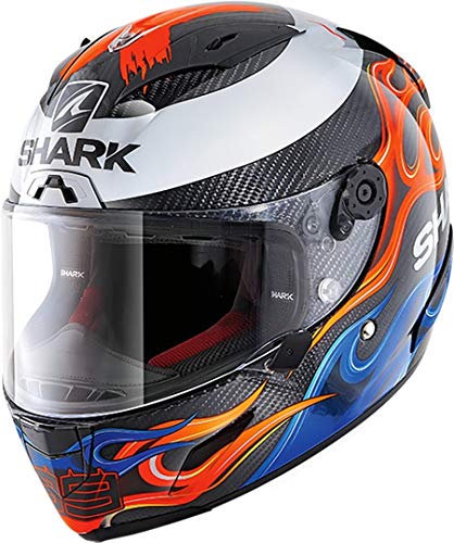 Casco de moto Shark RACE-R PRO CARBON LORENZO 2019 DBR, Negro/Rojo/Azul, L
