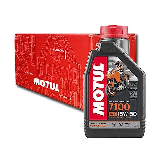 MOTUL Aceite de Moto 7100 W – 4 Tiempos Sintético 1 litros – 104298 